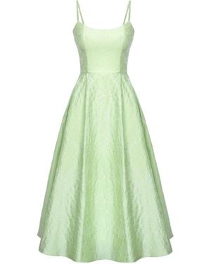 POST MERIDIEM Lime Jacquard Fitted Corset Bustier Dress - Green