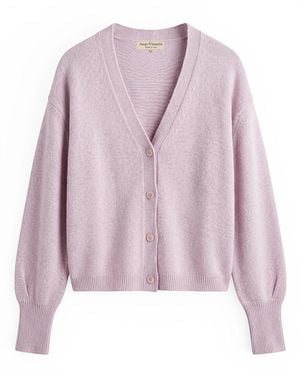 Anse Victorin Lena Cashmere Cardigan Orchid - Purple