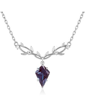 Azura Jewelry New York Elven Entwine Alexandrite Necklace Vermeil - Metallic