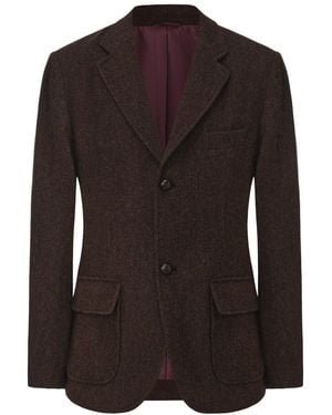 Guards London Lawrence Tweed Heritage Wool Blazer - Brown