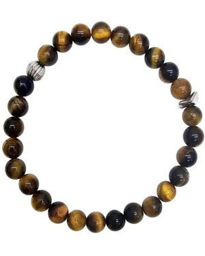 Farra Tiger-Eye Stone Flexible Bracelet - Black