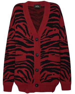 SVETA Milano Georgia Merino Wool Cardigan - Red