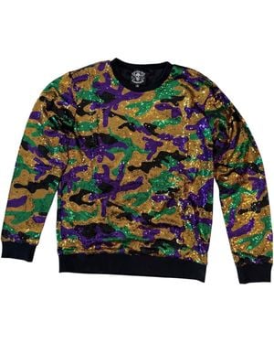 Any Old Iron Sequin Nola Camo Sweatshirt - Green