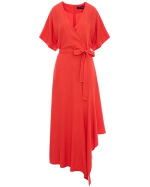 Larisa Dragna Trina Ruffle Dress - Red