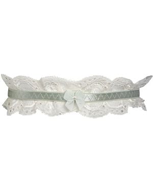 Tallulah Love Neutrals Pearl Lace Bridal Garter - Grey
