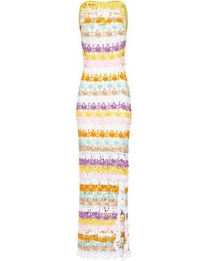 Andreeva Handmade Maxi Crochet Dress - Metallic