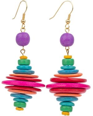 Mokuyobi Jupiter Vintage Earrings - Pink
