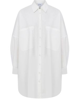 FOB PARIS Alice Shirt Dress - White