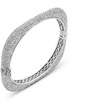 SALLY SKOUFIS Behold Bangle With Made Diamonds - Metallic