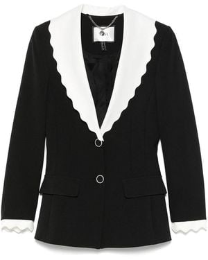Nissa Single-Breasted Fitted Blazer - Black