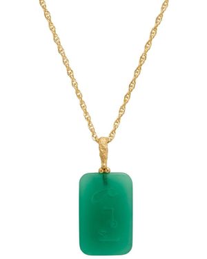 Claire Hill Designs F* This S* Chalcedony Necklace - Green