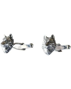 Lee Renee Wolf Cufflinks – - Metallic