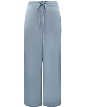 Riviera Soirée Winifred Satin Wide-Leg Pants - Blue