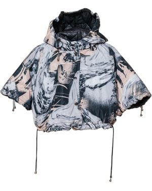 ARTISTA Angel Hooded Cropped Jacket - Blue