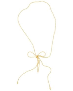 LABRO Bow Necklace - White