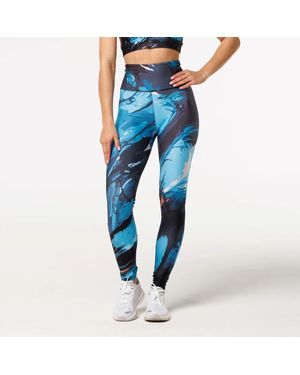 Aloha From Deer Marble Highwaist Leggings - Blue