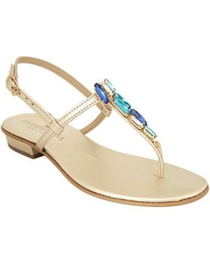 DAMAPREZIOSA Selene Sapphire Jewel Sandal - Metallic