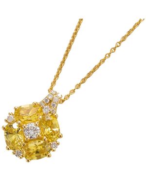 Juvetti Pristi Necklace Sapphires & Diamonds - Yellow
