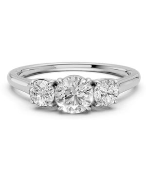 Aya Fine Jewelry Elara Round Lab Grown Diamond Trilogy Engagement Ring - White
