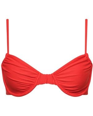 Playaluxe Capri Ruched Underwire Bikini Top - Red