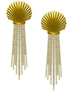 Adriana Pappas Designs Scallop Shell Drops - Yellow