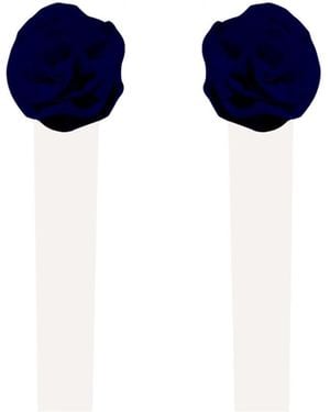 Nur Karaata Versailles Rose N & W Gloves - Blue