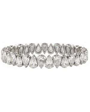 Maison De Gala Mixed-Cut Crystal Tennis Bracelet - White