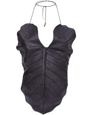 Sarah Regensburger Leaf Top - Blue