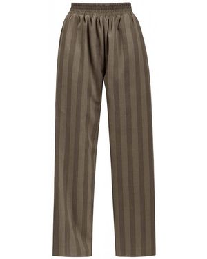 Van Brussel Neutrals Soren Elasticated Waist Trousers - Brown