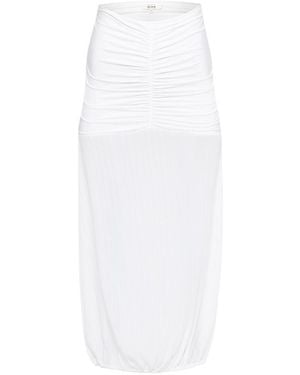 SÉLONE Ellen Pleated Balloon Skirt - White
