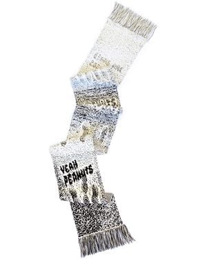 Ccy Currency Peanuts Fan Scarf - White