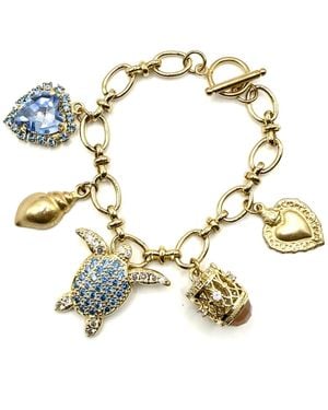 Achala Handcrafted Neutrals Sea Treasures Charm Bracelet - Metallic