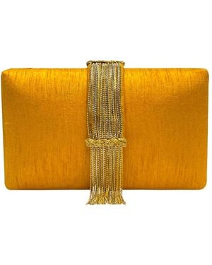 Simitri Fringe Clutch - Metallic
