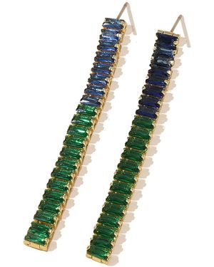 Rare Matters Jewelry Crystal Drop Earrings - Green