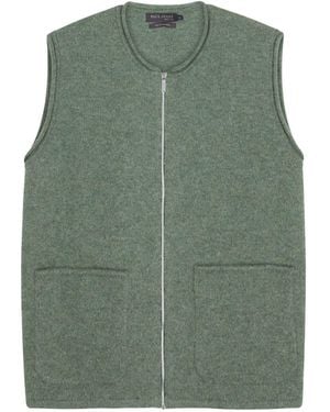 Paul James Knitwear Lambswool Larkspur Knitted Gilet - Green