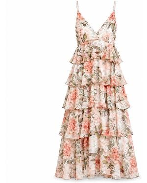 NEVA Mirielle Tiered Midi Resort Dress - Pink