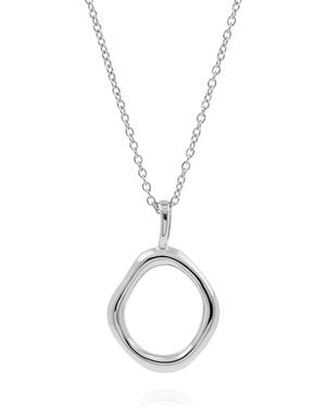 Cote Cache Organic Pendant Necklace - Metallic