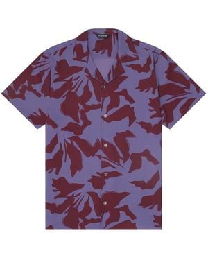 Playaluxe Saint Tropez Cabana Shirt Burgundy Lilac - Purple