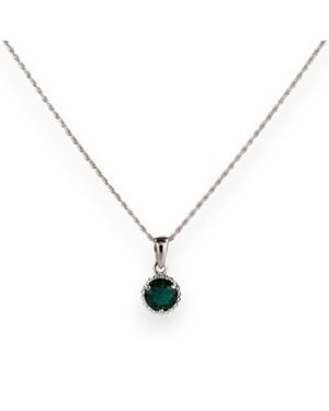 Belinda Jewelz Emerald Birthstone Charm Necklace - Metallic