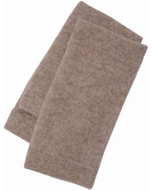 Cove Cashmere Chunky Wrist Warmers Fawn - Brown