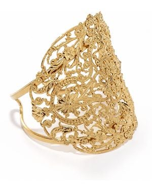 Volgara Bijoux Juno-Plated Filigree Cuff Bracelet - Metallic