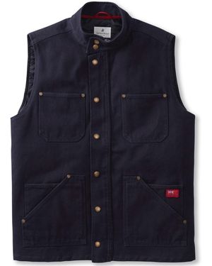 Arthur Beale Canvas Gilet - Blue
