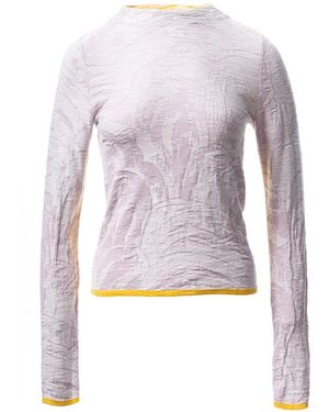 Fully Fashioning Jayda Jacquard Knit Top - Pink