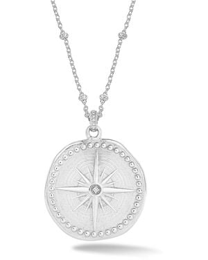 Dower & Hall Large True North Diamond Pendant - Metallic