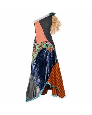 Miro Misljen Patchwork Maxi Dress - Blue