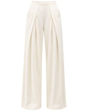 InAvati Milk-Shade Wide Leg Trousers With Pleats - White