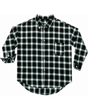 Zenzee Boxy Boyfriend Flannel - Black