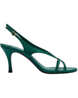 Florrie London Matilda 75Mm Leather Strappy Sandal Billiard - Green