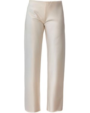Self-Adore Neutrals Olivette Satin Trousers - Grey