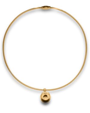 VIEA Casie Twist Chain Ball Pendant Necklace - Metallic